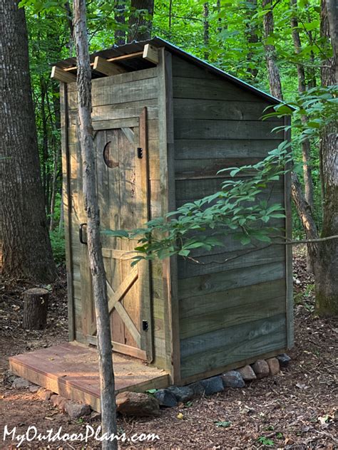 Diy Wood Outhouse Howtospecialist How To Build Step By Step Diy Plans
