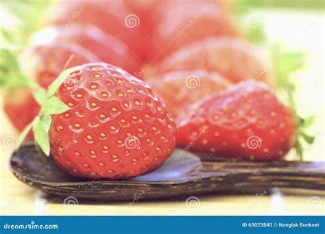 Closeup Of Strawberries Stock Photo Image Of Strawberry 63023840