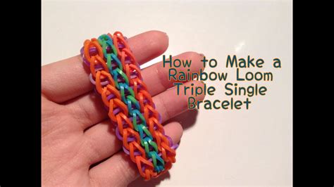 How To Make A Rainbow Loom Triple Single Bracelet Youtube