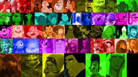 A Rainbow Of Animated Movie Characters Part 2 By Michaelsar On Deviantart