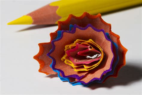 Pencil Shavings Flower Macro Photography Of Coloured Penci Flickr