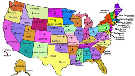 Us Map With State Names Printable