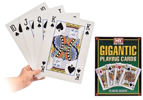 Jumbo sized fun build a house of cards or play your favourite game A4 Giant Playing Cards X Large Jumbo Outdoor Family BBQ Game Party Deck of 52 | eBay