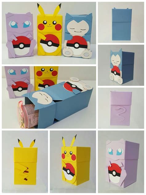 Handcrafted Pokémon Pull Out Magic T Boxes Snorlax Mew And Pikachu