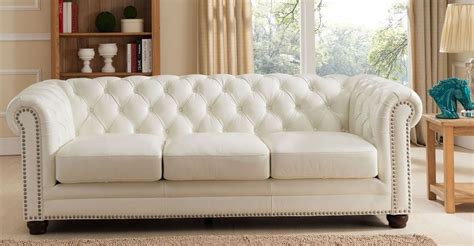 Monaco Pearl White Leather Living Room Set From Amax Leather Coleman