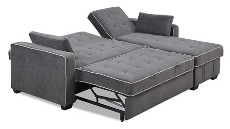 Augustine Sectional Moon Grey By Serta Lifestyle Sofa Bed King Size