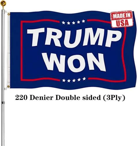 double sided trump won 2024 flags 3x5 outdoor 3ply 200d donald trump for presid 37 99 picclick