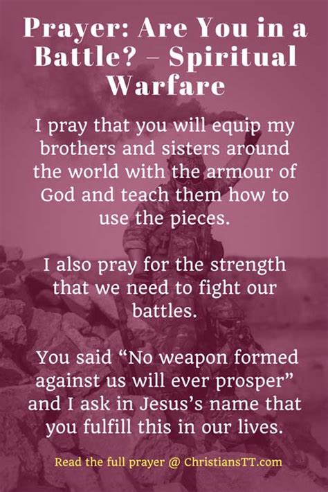 Prayer Are You In A Battle Spiritual Warfare