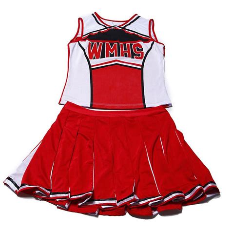 Red Blue Sexy Cheerleader Costume Halloween Cosplay Schoolgirl Uniform
