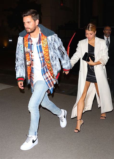 scott disick is ever the gentleman as he gives girlfriend sofia richie his coat on romantic