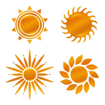 Sun Light Shine Vector Hd Images Set Of Shining Sun Icons Sun Icon