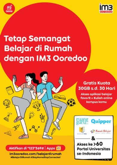 Di sini walaupun gratis kecepatan internet juga sangat lumayan cepat apalagi ini gratis. Indosat Ooredoo Bagi-bagi Kuota 30 Gratis untuk Kuliah Online