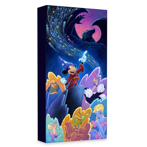 Sorcerer Mickey Mouse Splashes Of Fantasia Giclée On Canvas By Tim