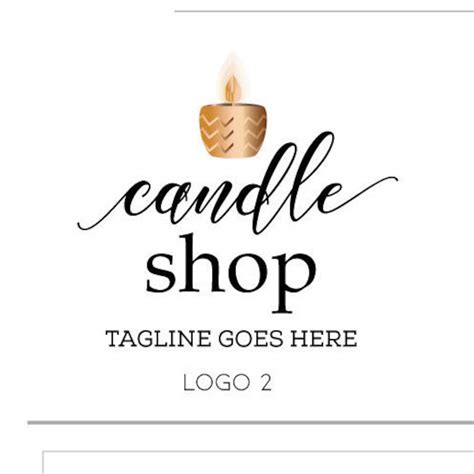 Logo Design Candle Candle Logo Design Candle Making Logo Etsy