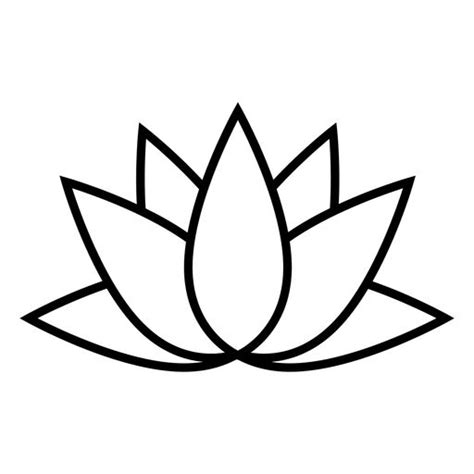 Lotus Flower Outline Icon Png Image Download As Svg Vector Eps Or Psd