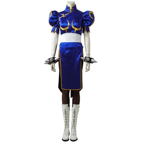 Street Fighter V Chun Li Cosplay Costume Outfit Hot Game Halloween