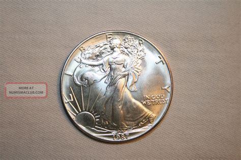 1987 Liberty Dollar Coin Silver American Eagle 1 Oz Fine Silver 999 Uncir