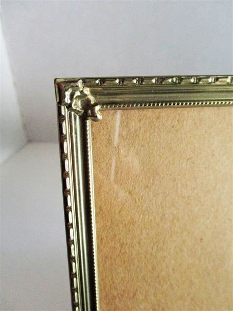 Vintage Picture Frame 8 X 10 Metal Gold Tone Ornate Etched Etsy In
