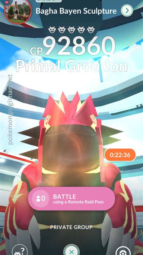 Primal Groudon Raid Boss Pokemon Go