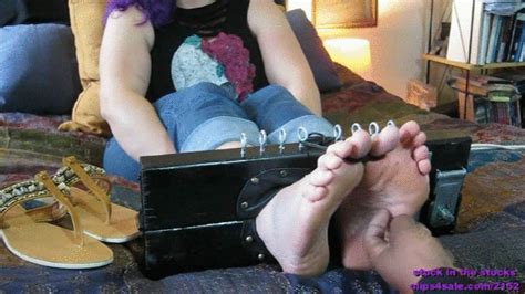 Stuck In The Stocks Seanna FindS Tickling Horrible In Her First Time