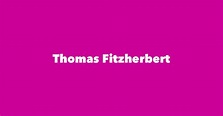Thomas Fitzherbert - Spouse, Children, Birthday & More