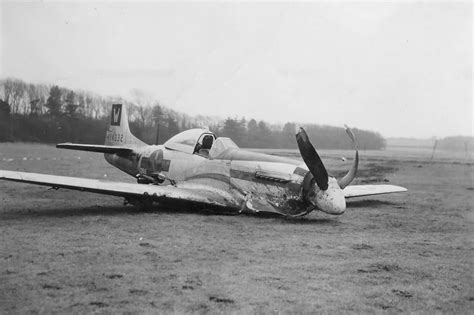 P 51d Mustang 364th Fighter Group 384 Fighter Squadron Crash Landing