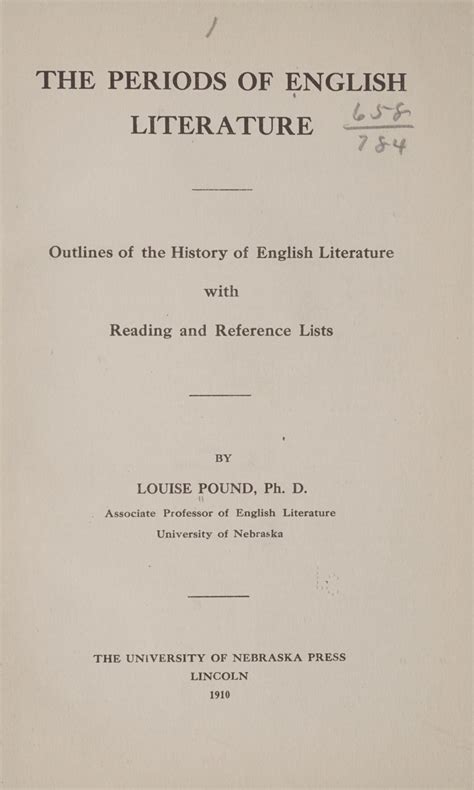 Image 9 Of The Periods Of English Literature Outlines Of The History