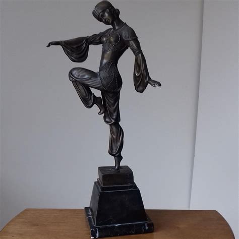 Bronze Figure Of An Art Deco Dancer Signed D H Chiparus Bronzes