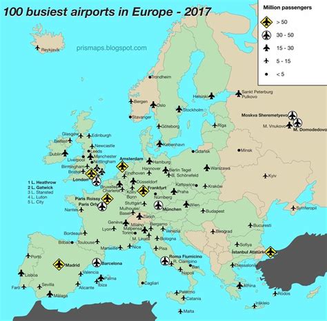 The 100 Busiest Airports In Europe Europe Paris City Swot Analysis