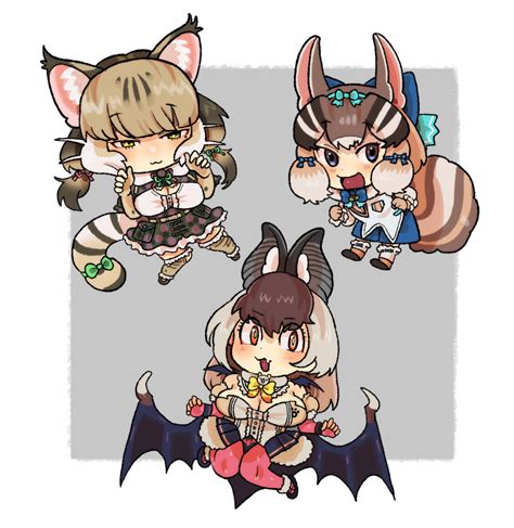 Safebooru 3girls Animal Costume Animal Ear Fluff Animal Ears Bat
