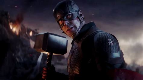 Watch Captain America Fight Thanos With Mjolnir Again In Avengers