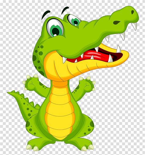 Alligator Alligators Cuteness Green Crocodile Cartoon Crocodilia
