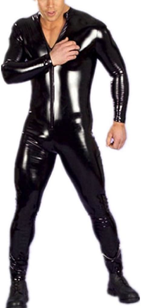 iefiel männer sexy wetlook catsuit gothic ganzanzug herren bodysuit kostüm amazon de bekleidung