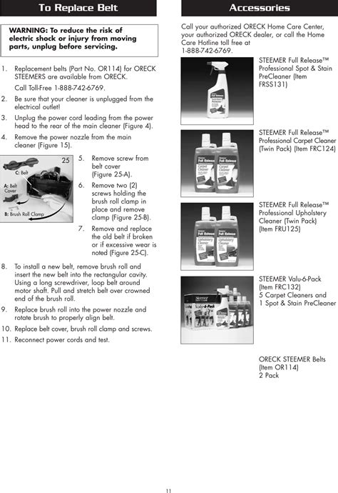 Oreck Xls465 Users Manual 53094 03 Rev E Steemer