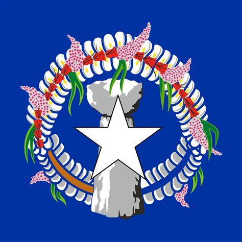 Northern Mariana Islands Flag Official Colors Vector Illustration