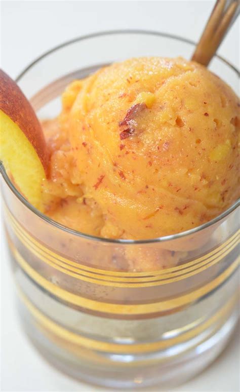 Peach Buzz Sorbet Peaches And Champagne Made In Our Vitamix Champagne