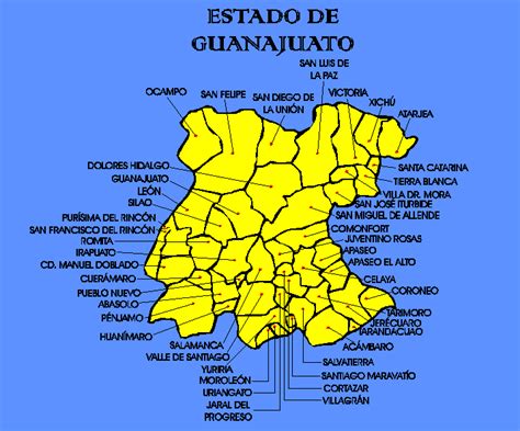 Municipios Del Estado De Guanajuato MEXICO INDICE