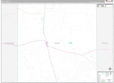 King County, TX Wall Map Premium Style by MarketMAPS - MapSales.com