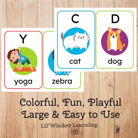Abc Flashcards For Preschool Printable Alphabet Flash Cards Etsy