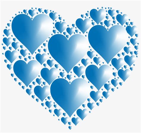 Iphone Heart Emoji Blue Hearts In Heart Png Image Transparent Png