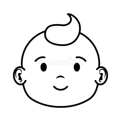 Baby Face Clipart Black And White