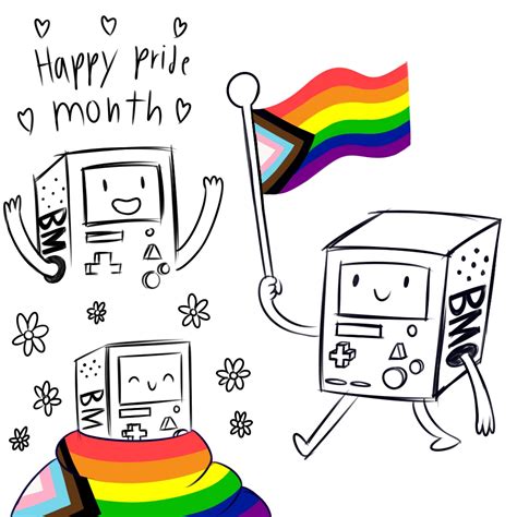 Made Some Bmo Doodles Happy Pride Month Radventuretime