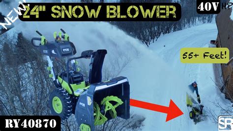 Electric Snow Blower New Ryobi 40v Hp Brushless Cordless Electric 24 In