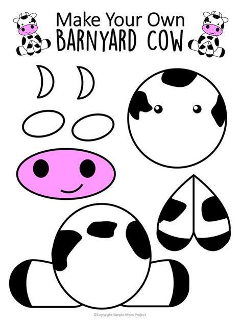 Use The Free Printable Cow Template To Make This Super Cute And Easy