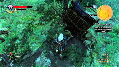 The Witcher 3 Wild Hunt Contract Woodland Beast Examine Site