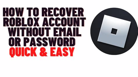 How To Recover Roblox Account Without Email Or Password Youtube