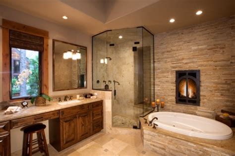 Industrial bathroom with geometric washbasin. 40 Spectacular Stone Bathroom Design Ideas - Decoholic