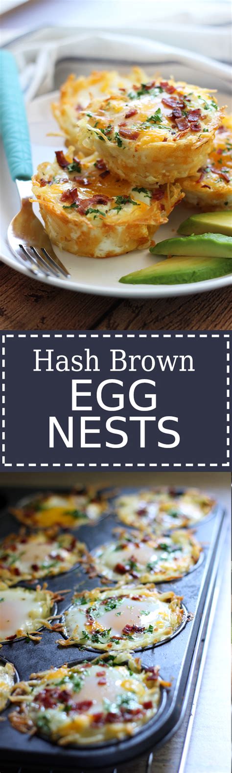 Sprinkle evenly with remaining 1⁄4 teaspoon salt and 1⁄8 teaspoon pepper. Hash Brown Egg Nests with Avocado - The Cooking Jar ...
