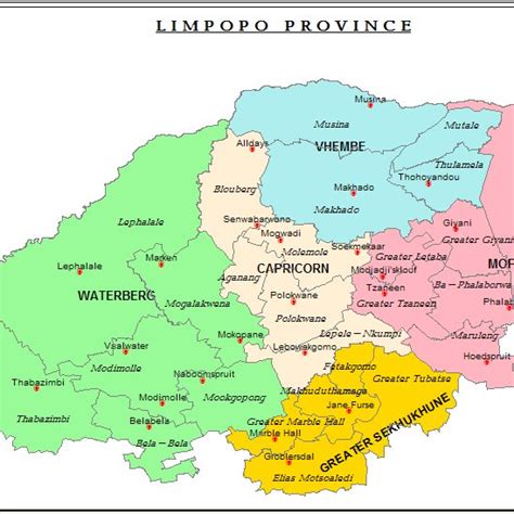 Limpopo Province Map Source Sa Accessed On 24