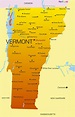 Large Detailed Tourist Map Of Vermont With Cities And Towns Vermont ...